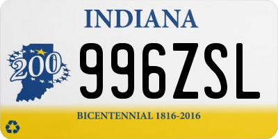 IN license plate 996ZSL