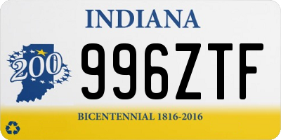 IN license plate 996ZTF