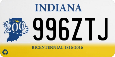 IN license plate 996ZTJ