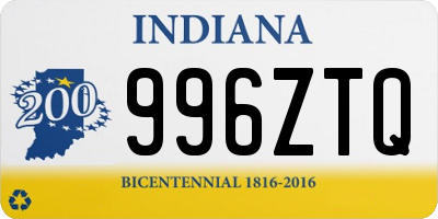 IN license plate 996ZTQ