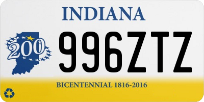 IN license plate 996ZTZ