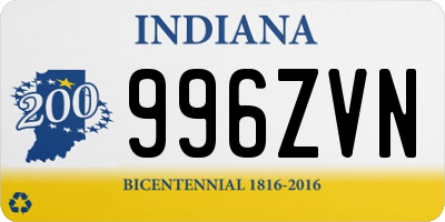 IN license plate 996ZVN