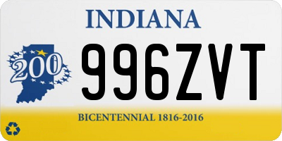 IN license plate 996ZVT