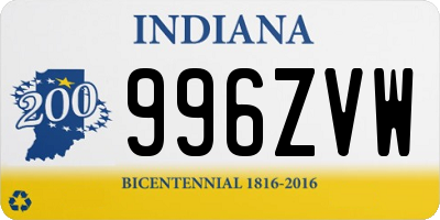 IN license plate 996ZVW