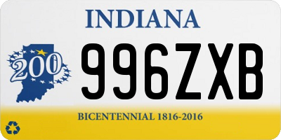 IN license plate 996ZXB