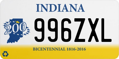 IN license plate 996ZXL