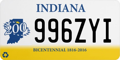 IN license plate 996ZYI