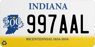 IN license plate 997AAL