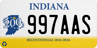 IN license plate 997AAS