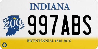 IN license plate 997ABS