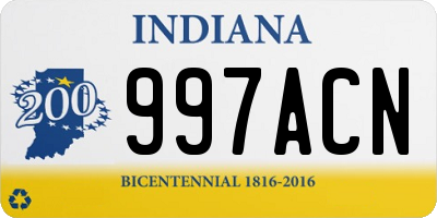 IN license plate 997ACN