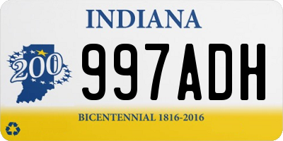 IN license plate 997ADH