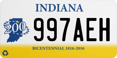 IN license plate 997AEH