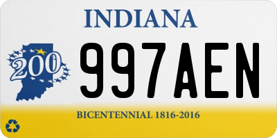 IN license plate 997AEN