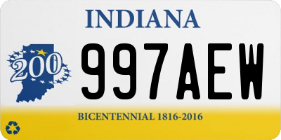 IN license plate 997AEW