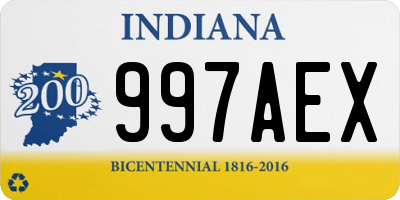 IN license plate 997AEX