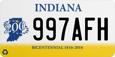 IN license plate 997AFH