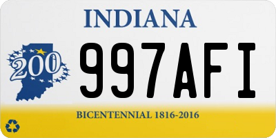 IN license plate 997AFI