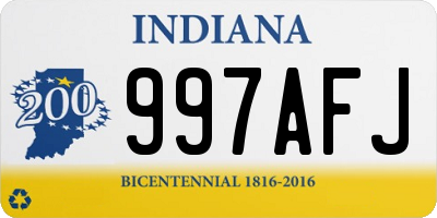 IN license plate 997AFJ