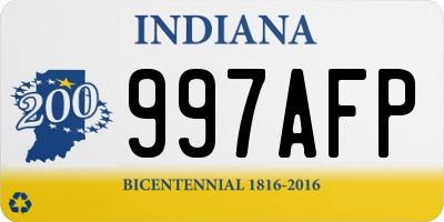 IN license plate 997AFP