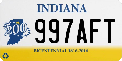 IN license plate 997AFT