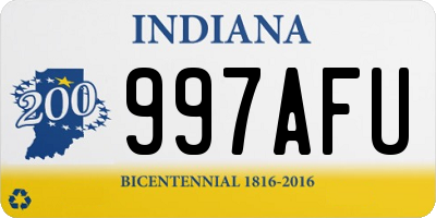 IN license plate 997AFU