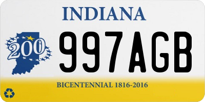 IN license plate 997AGB