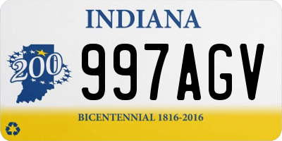 IN license plate 997AGV