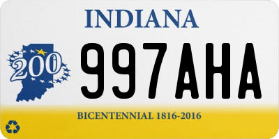 IN license plate 997AHA