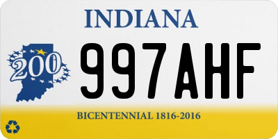 IN license plate 997AHF