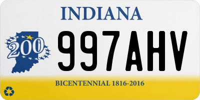 IN license plate 997AHV