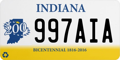 IN license plate 997AIA