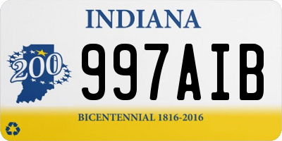 IN license plate 997AIB