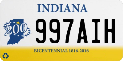 IN license plate 997AIH