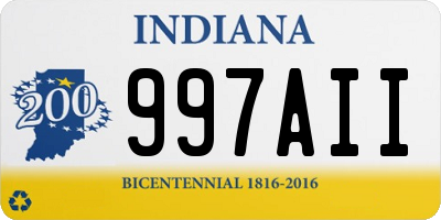 IN license plate 997AII