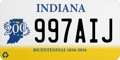 IN license plate 997AIJ