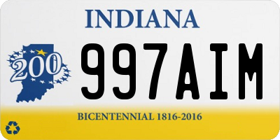 IN license plate 997AIM