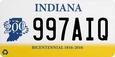 IN license plate 997AIQ