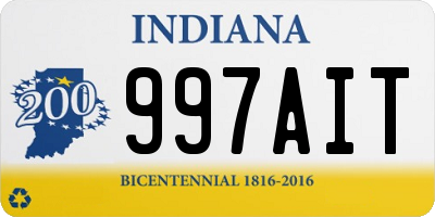 IN license plate 997AIT