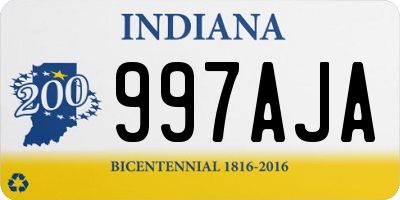 IN license plate 997AJA