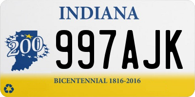 IN license plate 997AJK