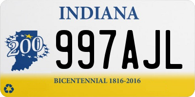 IN license plate 997AJL