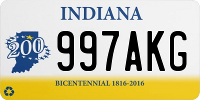 IN license plate 997AKG