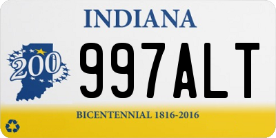 IN license plate 997ALT