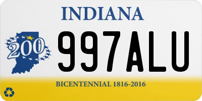 IN license plate 997ALU