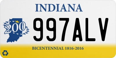 IN license plate 997ALV