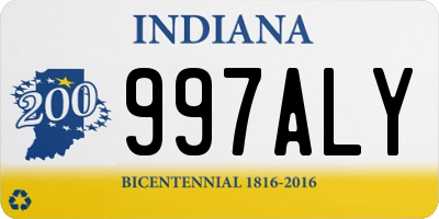 IN license plate 997ALY