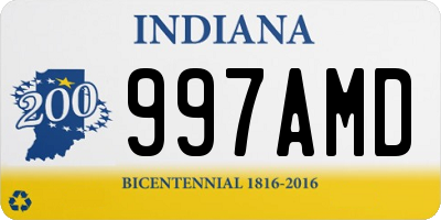 IN license plate 997AMD