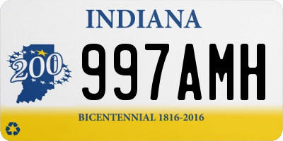 IN license plate 997AMH