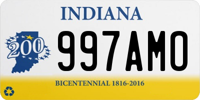 IN license plate 997AMO